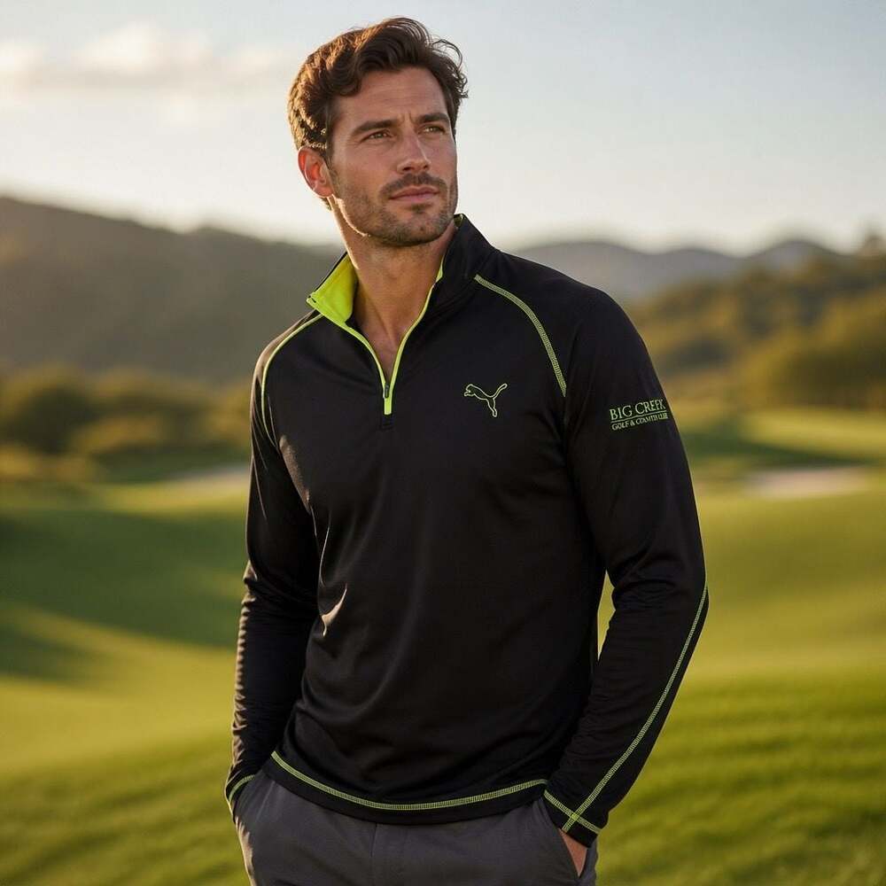 Puma Men's Big Creek Golf & Country Club Performance Quarter Zip Pullover